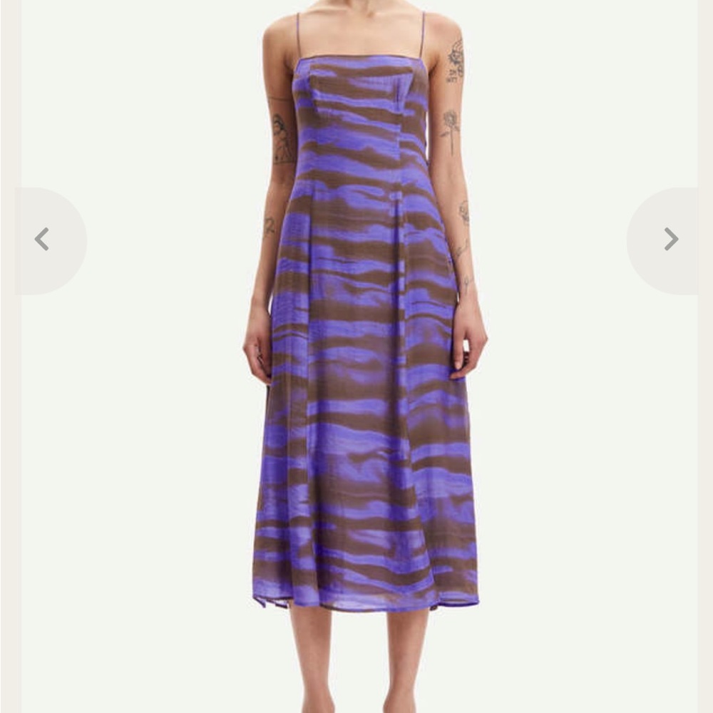 Annah dress from samsoe smasoe purple brown